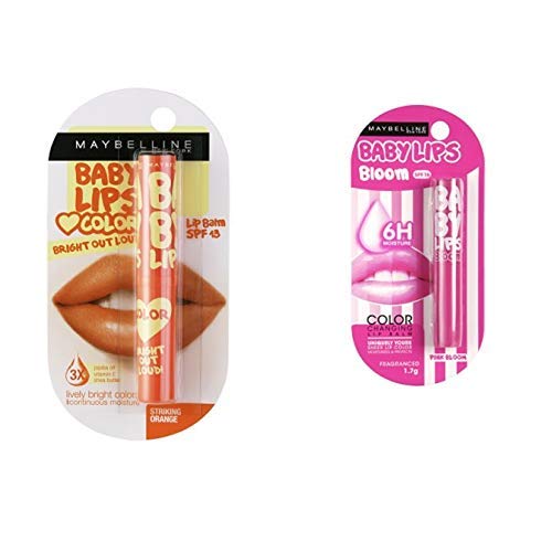 Maybelline New York Baby Lip Balm Pink Bloom 6Hours Moisture 1.7g (SPF16)